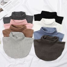 Autumn Winter Cotton Womens Fake Collar Solid Turtleneck跨境