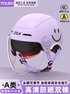 Electric Vehicle Helmet with Double Visor