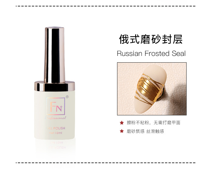 Fn Long-Lasting Functional Gel Diamond Matte Top Coat Removable Base Coat Construction Reinforcement Gradient Nail Art Salon Special Use