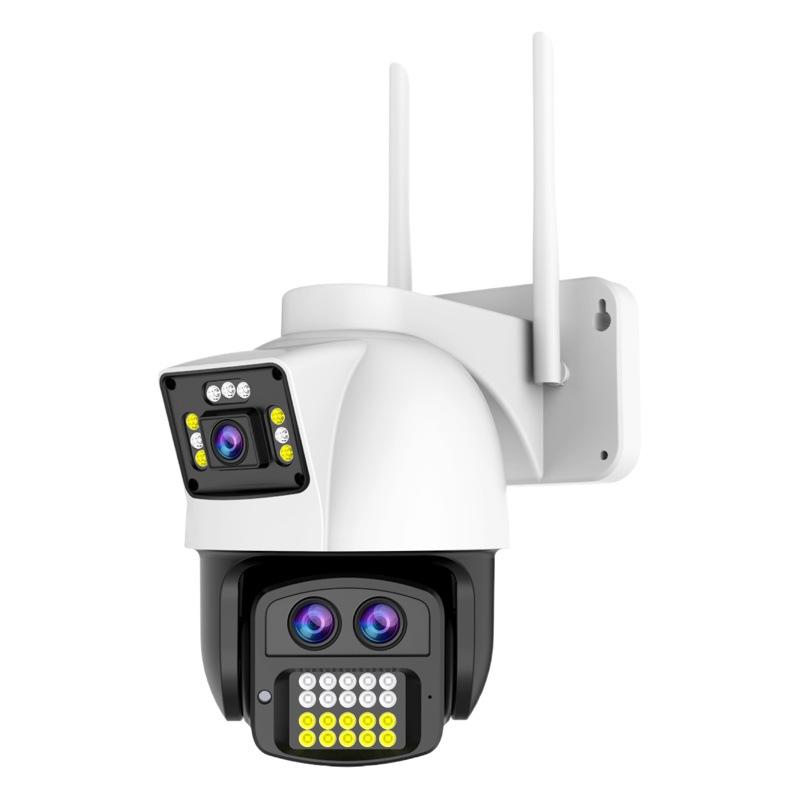 Monitor doméstico 360 puede visión nocturna al aire libre 4g cámara de vigilancia HD cámara de red inteligente de doble pantalla v