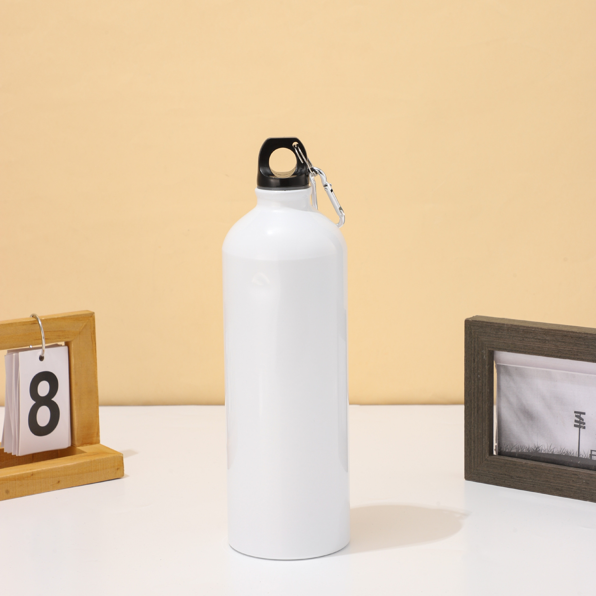 Nueva taza de aluminio de color sólido simple portátil hervidor de agua portátil con cuerda taza de aislamiento térmico de bicicleta al aire libre taza de agua deportiva image 9