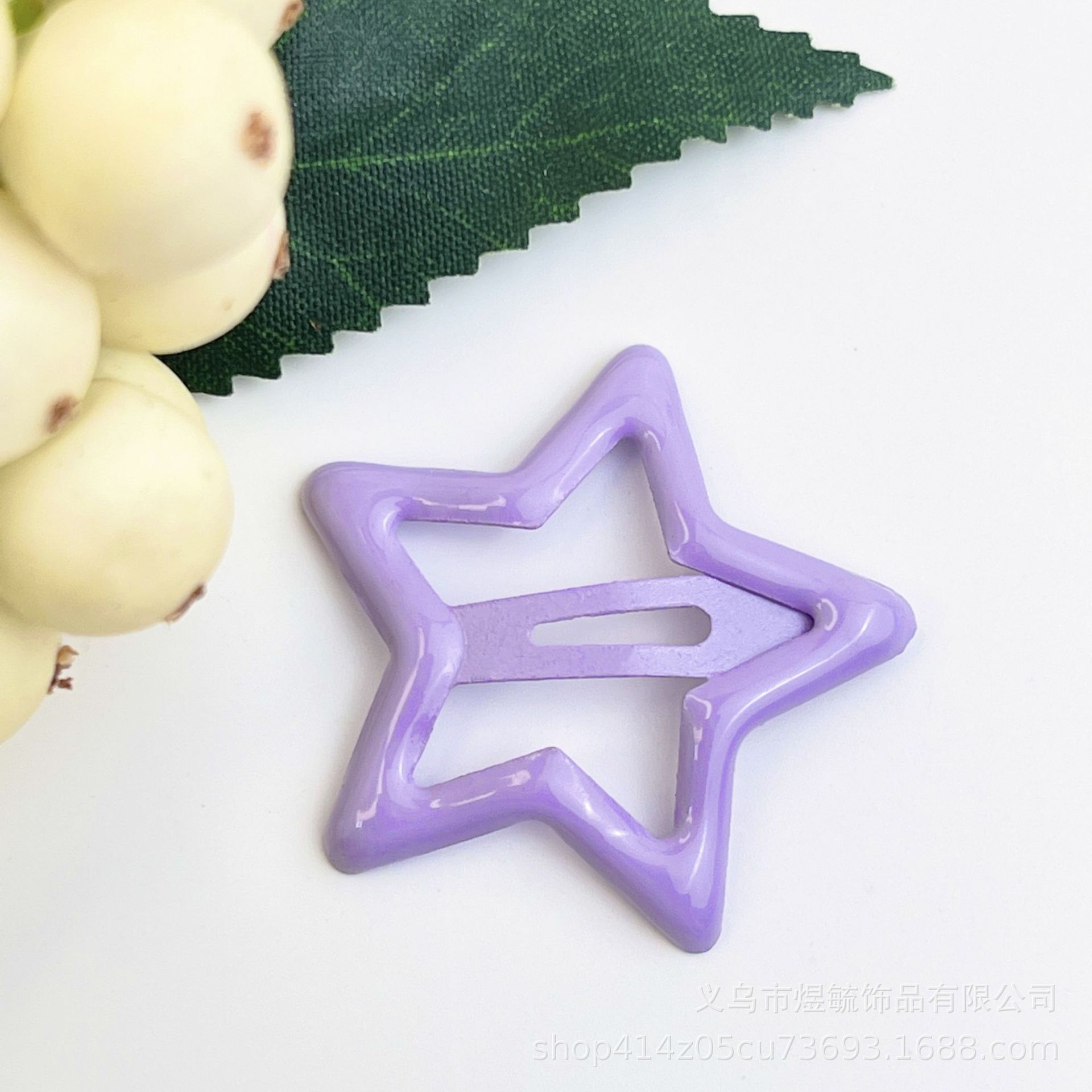 Colorful dripping Star clip 3.2cm medium purple