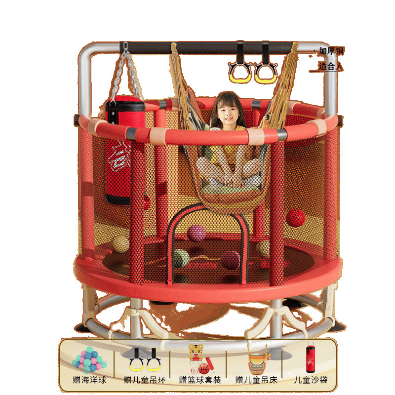 Cama de salto para niños, cama de salto doméstica pequeña, cama de salto para niños pequeños en el interior, familia larga y gruesa al aire libre image 5