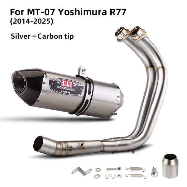 MT07 front section + R77 titanium color real carbon head