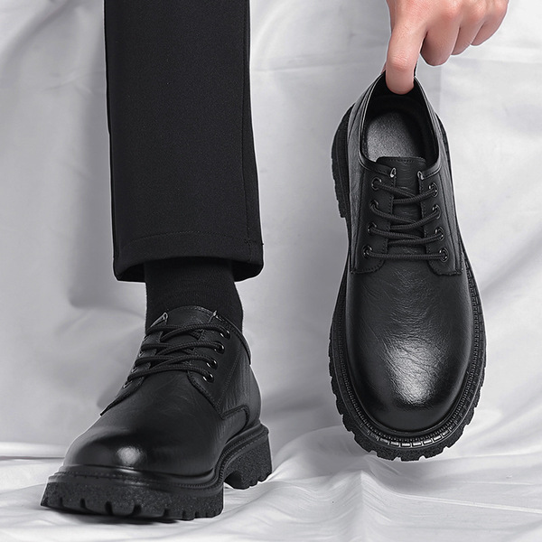Retro casual low men's shoes platform English style