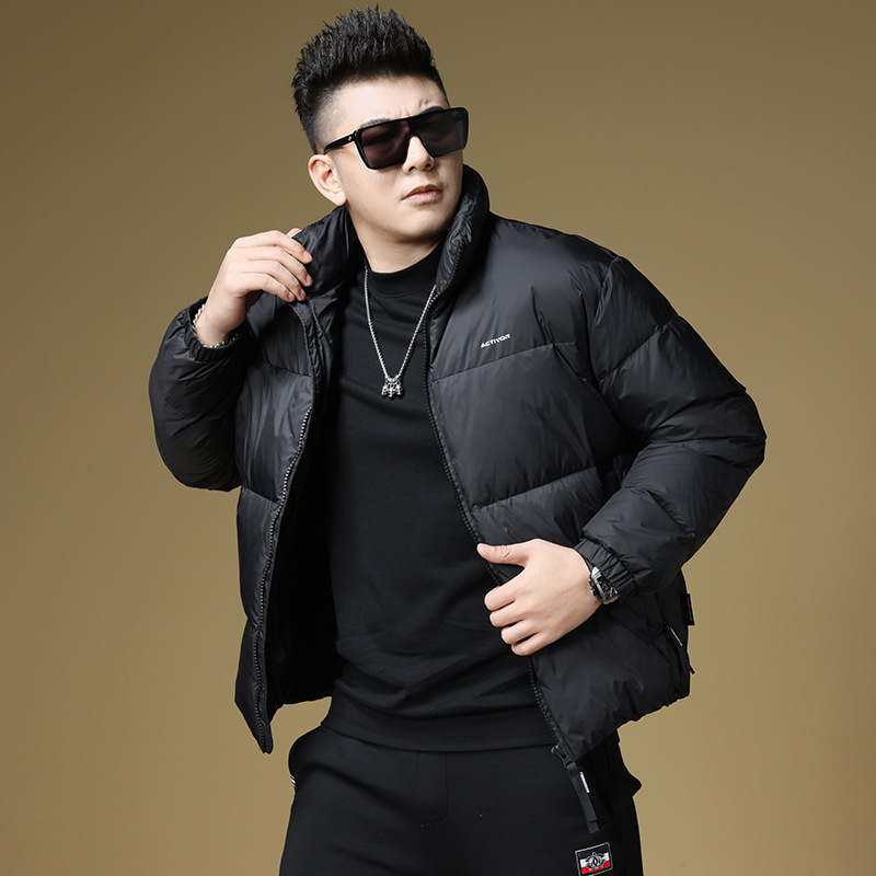 2024 Men's 90% White Duck down Trendy Winter New Style Warm Simple Stand Collar Thickened down Jacket 9906