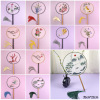 The new wooden handle flowers Zhongjing Palace fan ancient style silk cloth group fans double -sided dance costume fan series wholesale