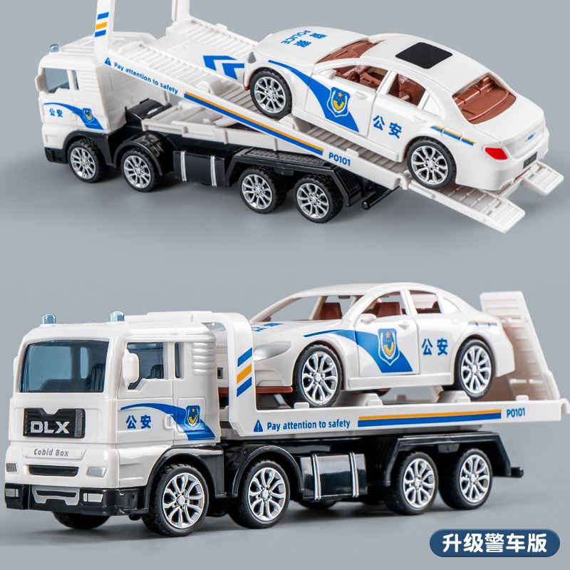 Children's inertial city rescue transport truck flat lifting simulation handling crane forklift ornaments model toys wholesale