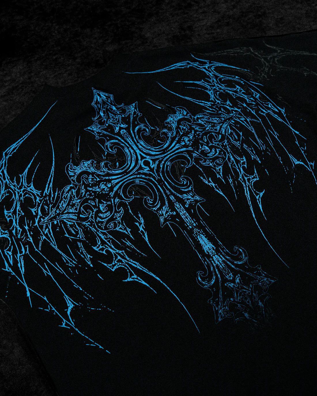 Breathedivinity Men's Oversized T-Shirt Dark Style American Trendy Brand Sports Casual Cotton Printed Short Sleeve 008_viptrois.com