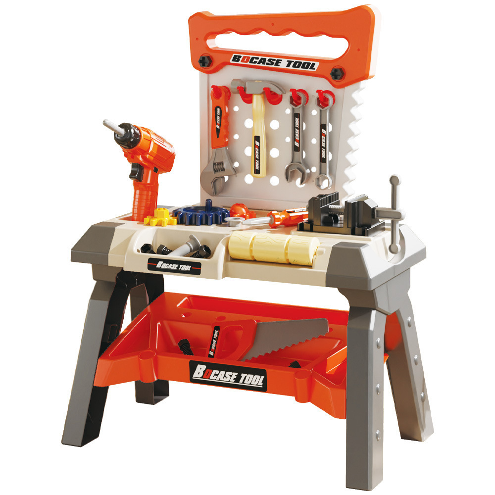 Mantenimiento infantil tornillo juego de mesa de trabajo taladro eléctrico simulación herramienta de reparación tornillo eléctrico conjunto de desmontaje
