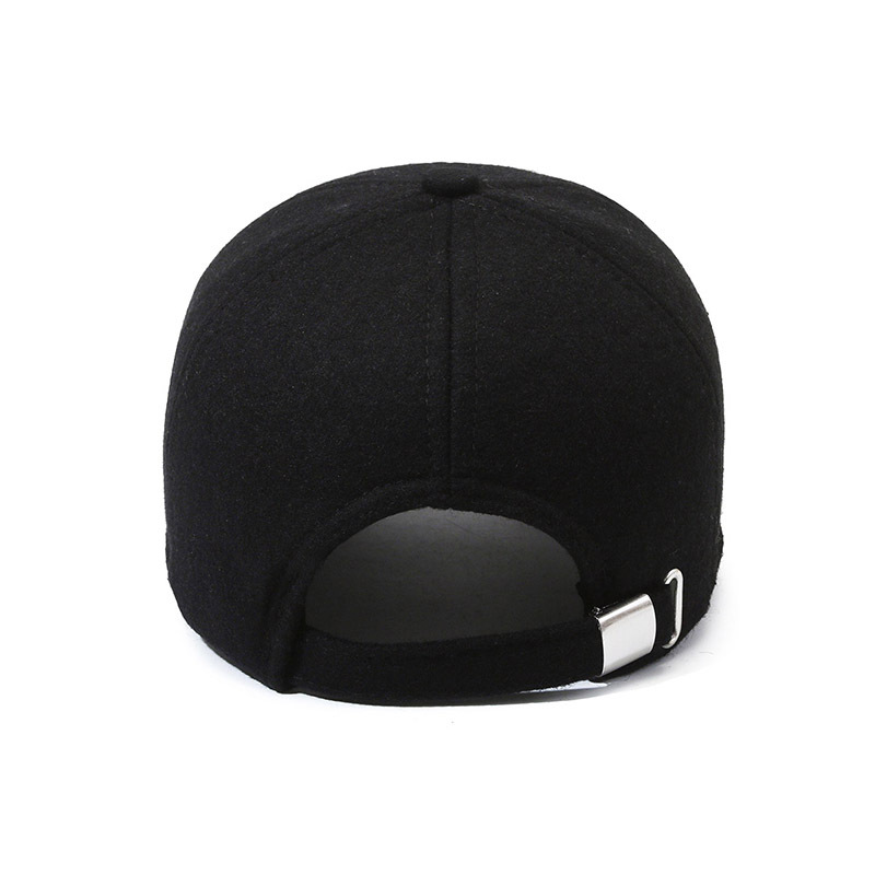 Autumn and Winter New Woolen Hat Men's Thickened Warm Baseball Hat Embroidered Letter Duck Tongue Hat Outdoor Cold_voghion.com