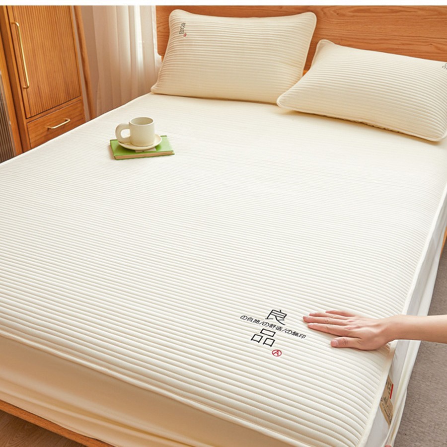 Colcha impermeable acolchada Colcha de cama engrosada de una pieza Cubierta de cama con todo incluido Cubierta protectora de colchón 2025 Nuevo Four Seasons Universal