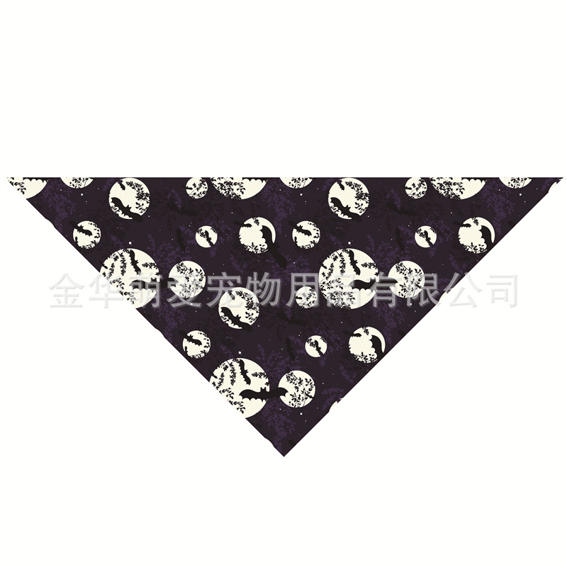 Venta directa de fábrica nueva toalla de saliva para mascotas de Halloween toalla triangular para mascotas babero para perros toalla de saliva para perros puede hacer pedidos