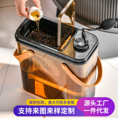 家庭用のお茶のバケツのお茶のかすは廃棄水のバケツの茶道のお茶の部品の排水管のお茶のお茶の水を濾過してゴミ箱を分離します。