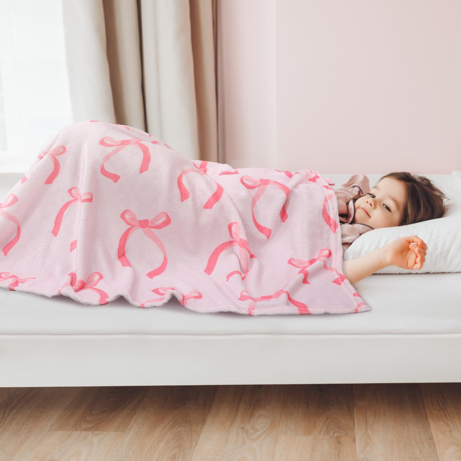 420g Weight blanket Home Textiles & Decor Type Polyester Material Cherry, Flower, Bow Knot Pattern Cute Style Cute Cherry Flower Bow Knot Polyester Blanket Couch & Sofa Decor 5