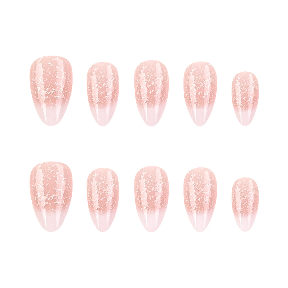 Comercio exterior suave brillo francés de uñas ins simple polvo desnudo blanqueador de uñas 30 piezas de parche de uñas mezcla lotes
