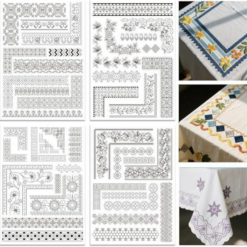 Self-adhesive adhesive water-soluble sticker non-woven cloth, Amazon, with embroidery