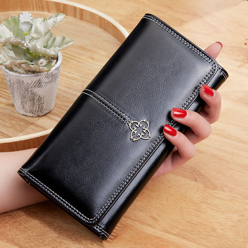 卸売りの財布の女性の長いタイプのレトロなファスナーの大容量のハンドバッグの新型の携帯電話のカバンの機能の多カードのカバンの柔らかい財布|undefined