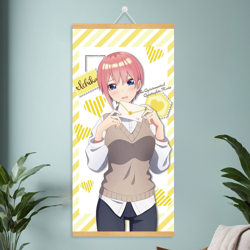 漫画コミック甘くてかわいい女の子ポスター工場ドロップシッピング無垢材スクロール吊り絵画越境電子商取引 Xiyin|undefined