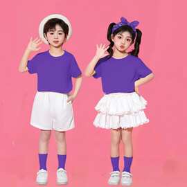 糖果色六一儿童拉拉队演出幼儿园舞蹈合唱小学生运动会班服毕业照