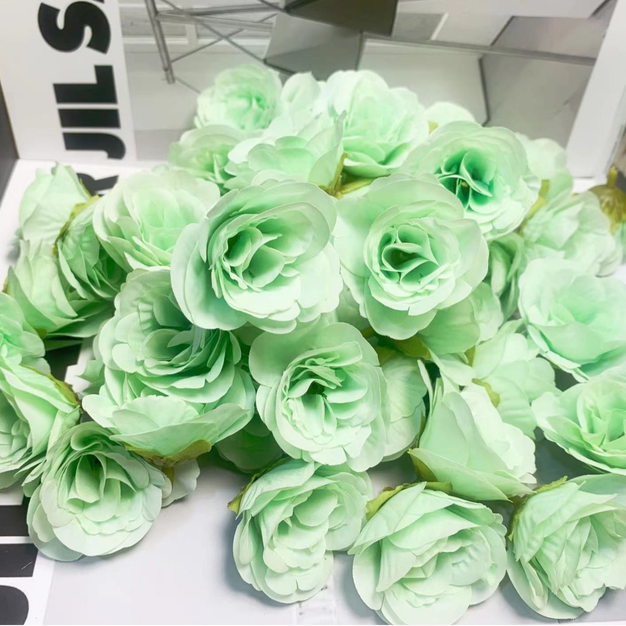 4mm仿真花芍药花头绢布diy手工配件古风头饰婚庆礼盒装饰簪花配饰 办公、文化厂家批发实拍图