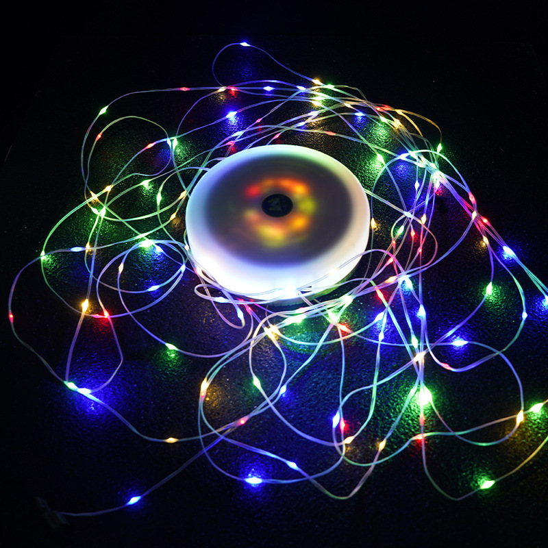 Transfronterizos coloridos 20m atmósfera lámpara de cadena de luces de color carretera decoración de patio atmósfera lámpara recargable lámpara camping