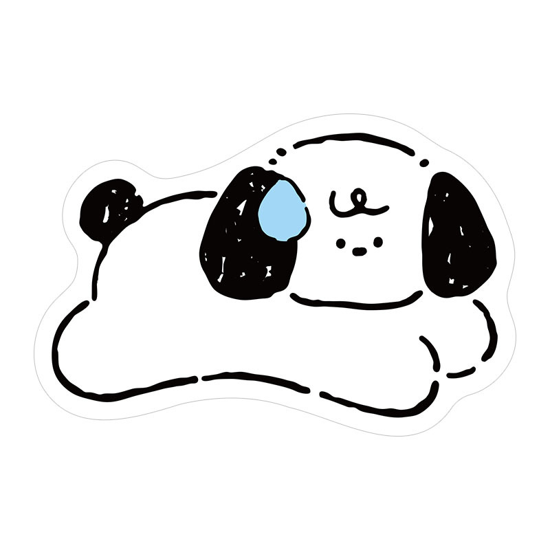 땀을 흘리는 강아지