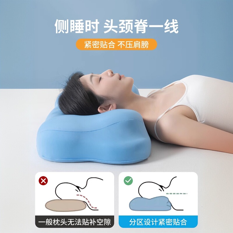 大人用の国境を越えた枕、睡眠を助ける頚椎サポート枕コア、睡眠用の特別な低反発メモリーフォームマグネット翡翠のペア|undefined