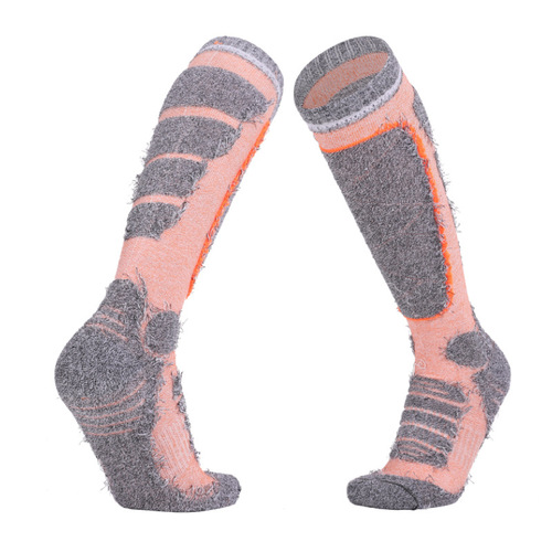 Long-tube women's ski socks, outdoor sports thickened hiking socks, towel bottom, long-tube sweat-absorbent and warm-keeping manufacturers wholesale