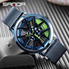 Waterproof trend neon quartz watches, wheel, dial for leisure, swiss watch