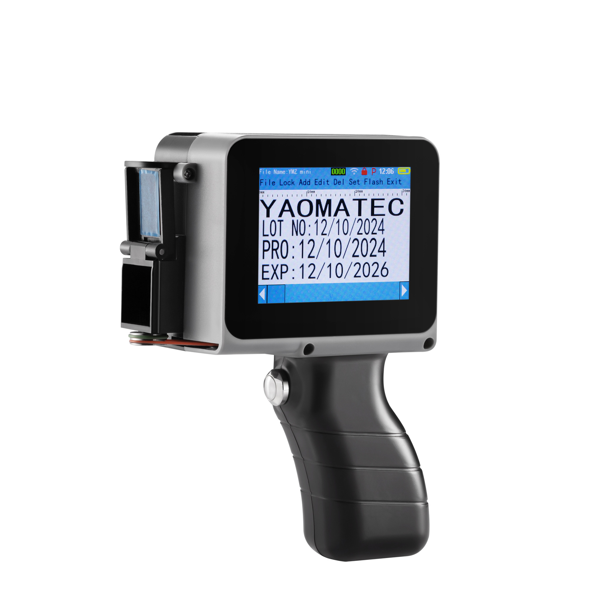 Yaomatec pequeña mini lata de mano bolsa de embalaje cóncavo-convexo fecha de producción impresora impresora impresora de inyección de tinta