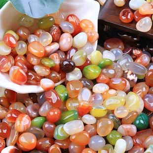 Natural Nanjing Rain Flower Stone Original Stone Fish Tank Landscaping Pebbles Succulent Surface Flower Pot Five-Color Small Colorful Crushed Stone