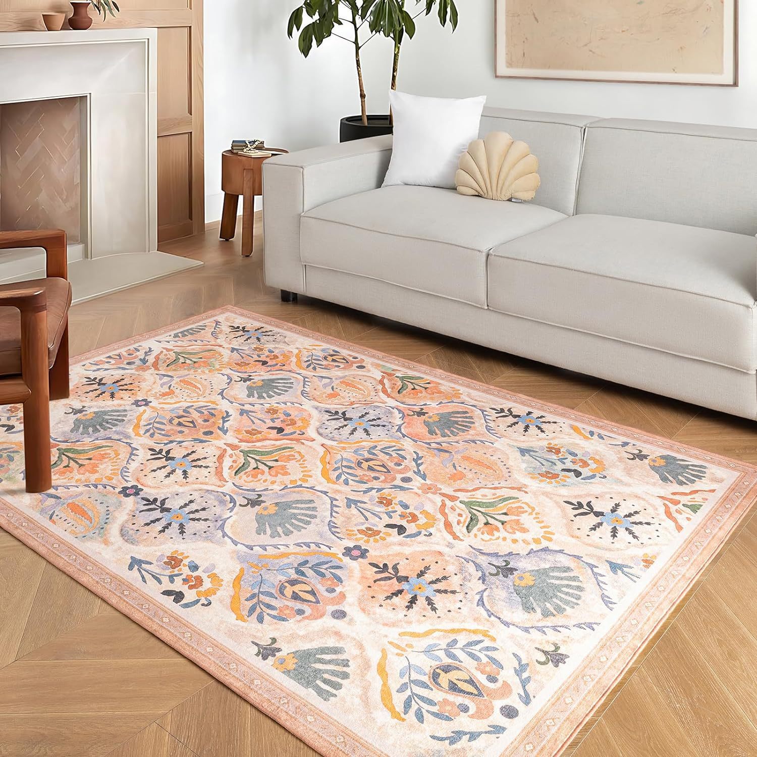 Dom in vrt Perzijska dnevna soba, polna preproga, domači balkon, garderoba, talna podloga, dekoracija za hotelsko bivanje na domu, nedrseča podloga za noge_voghion.com