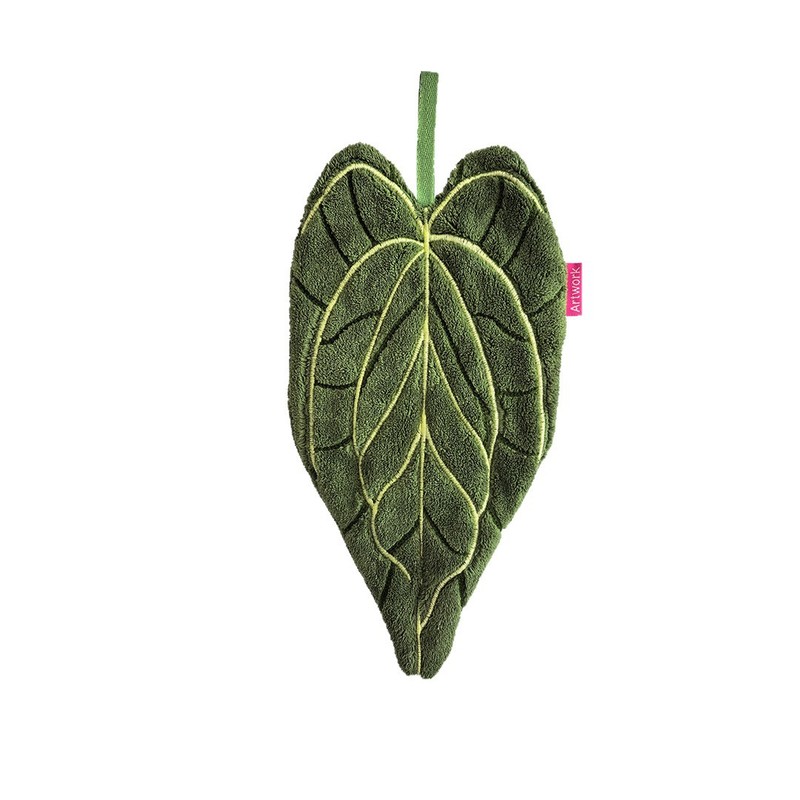 植物叶子擦手毛巾挂式可爱厨房超强吸水加厚不掉毛卫生间浴室手帕|undefined