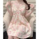 Girl's 2025 New Sweet Floral Sling Pajamas Summer Chest Pad Outgoing Home Clothes Princess Fashion Nightdress