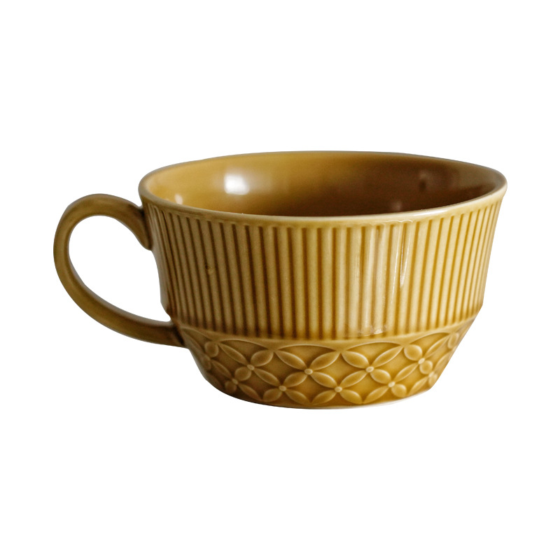 Estilo japonés horno ins Taza de cerámica Oficina taza de agua hogar pareja creativa leche desayuno avena taza