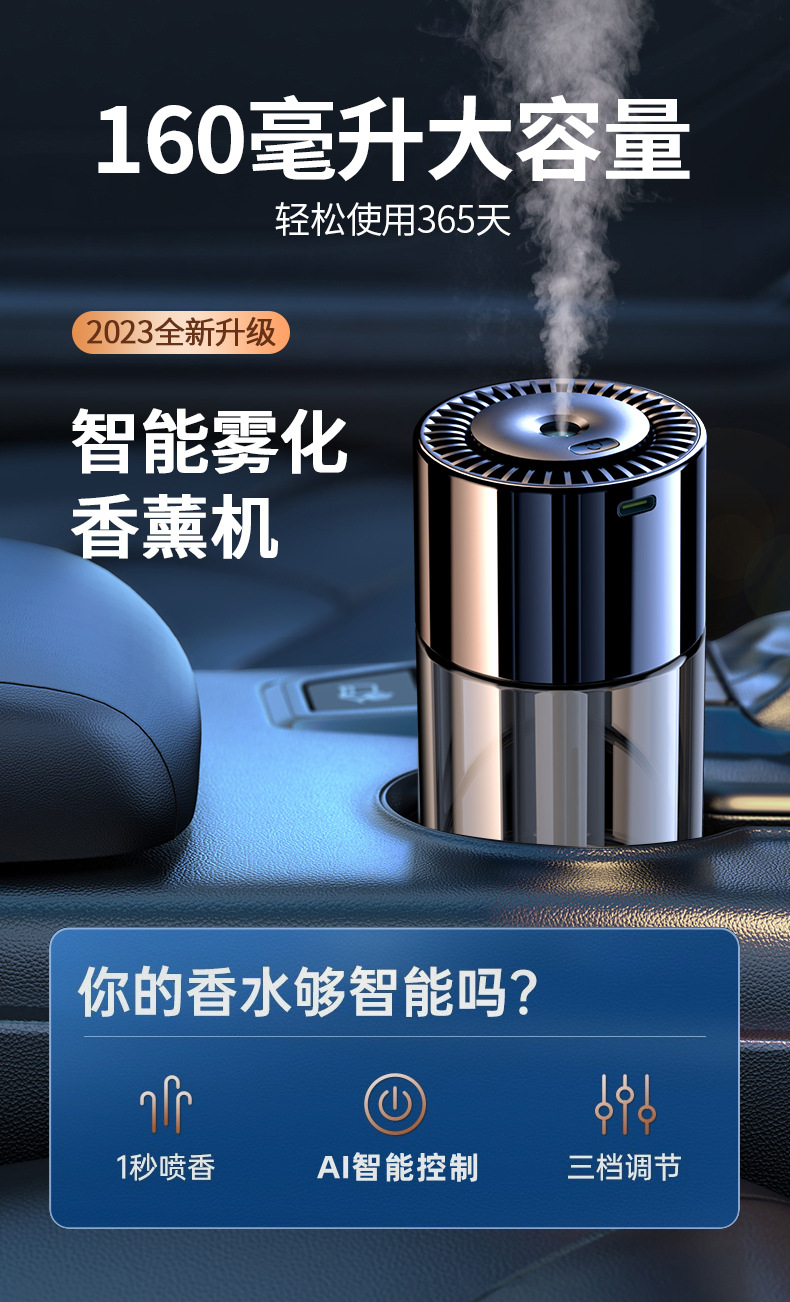 Car Aromatherapy High-End Car Supplies Perfume Fragrance Starry Sky Top Car Automatic Spray Smart Aromatherapy for Men