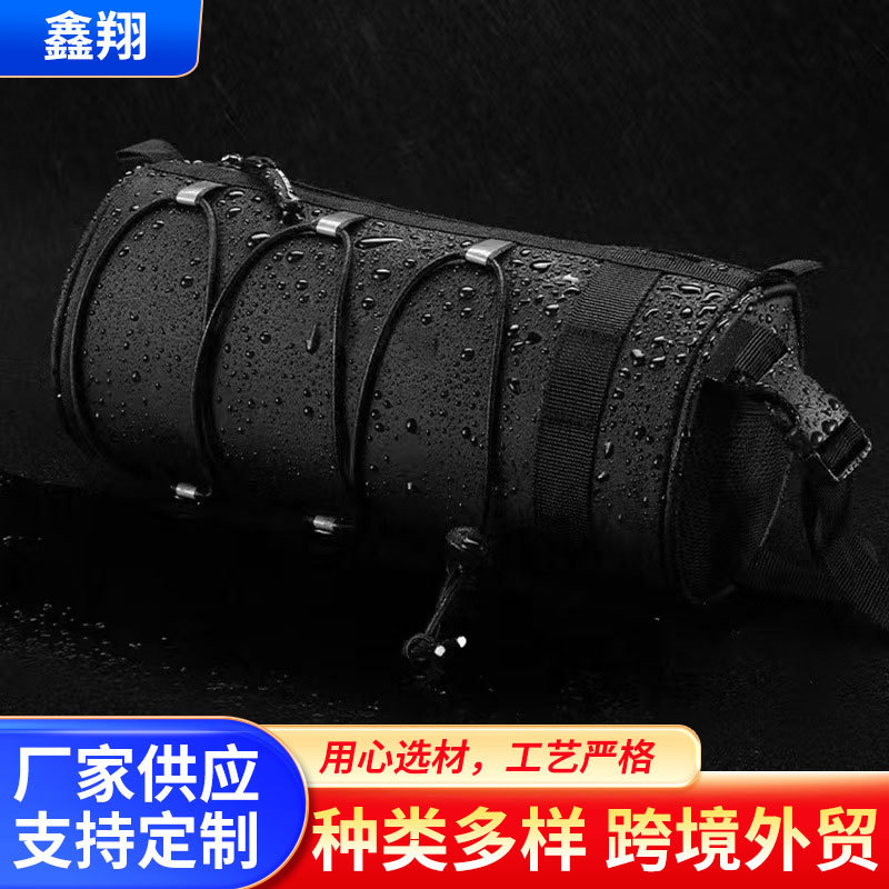 Bicycle Bag, Mountain Bike Front Tube Cylindrical Waterproof Mobile Phone Bag, Outdoor Cycling Multi-Functional Night Riding Reflective Bag