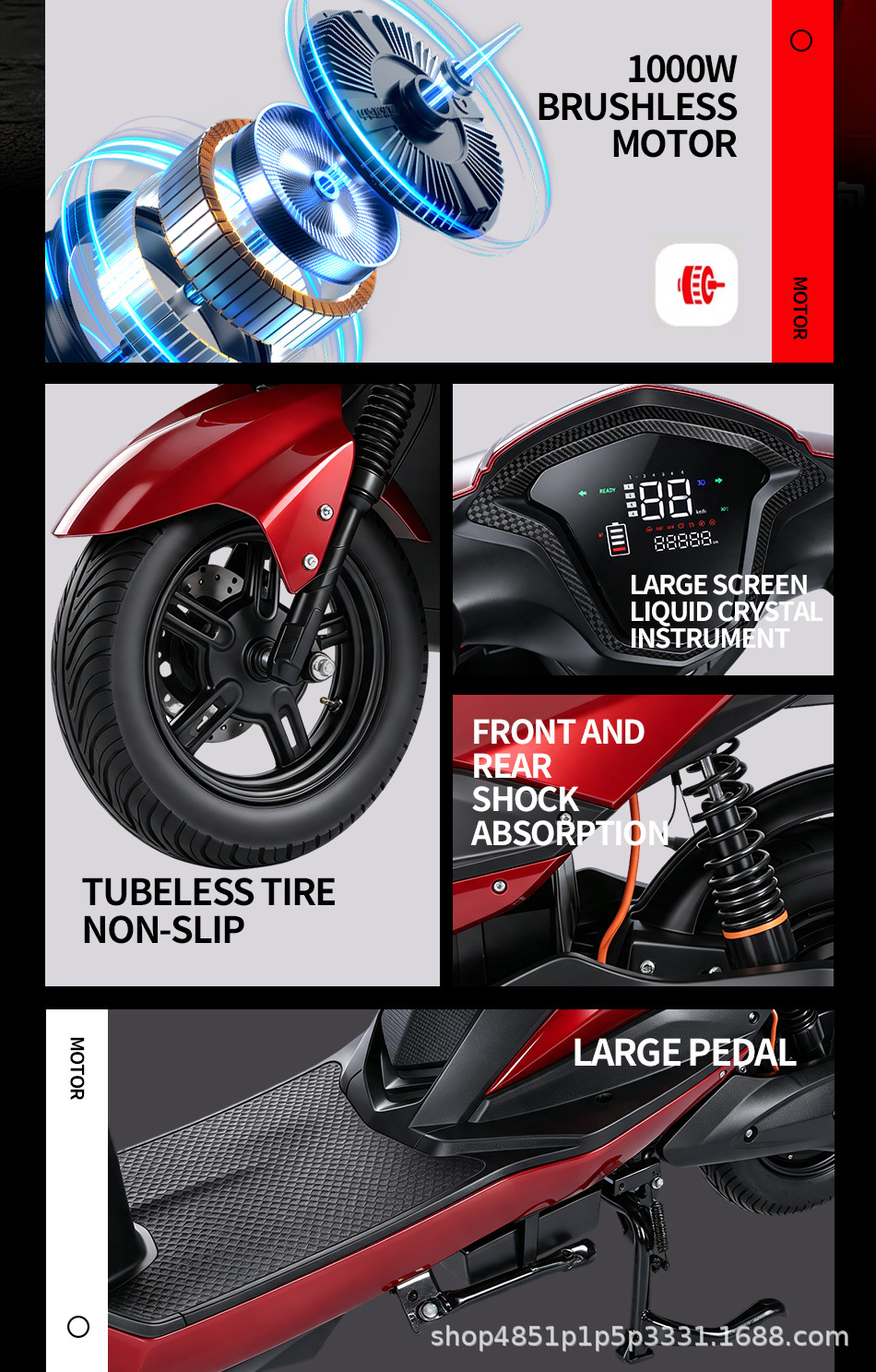 In-stock export of Warwolf 3 electric vehicle with EEC product certification and COC certificate, foreign trade source for sample production, electric motorcycle factory