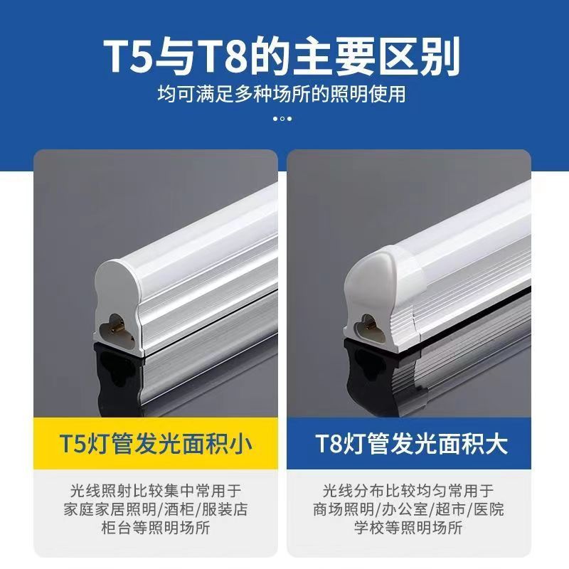 LED灯管t5全塑T8一体化日光灯管一体化T51.2M全套长条led灯管铝塑-阿里巴巴