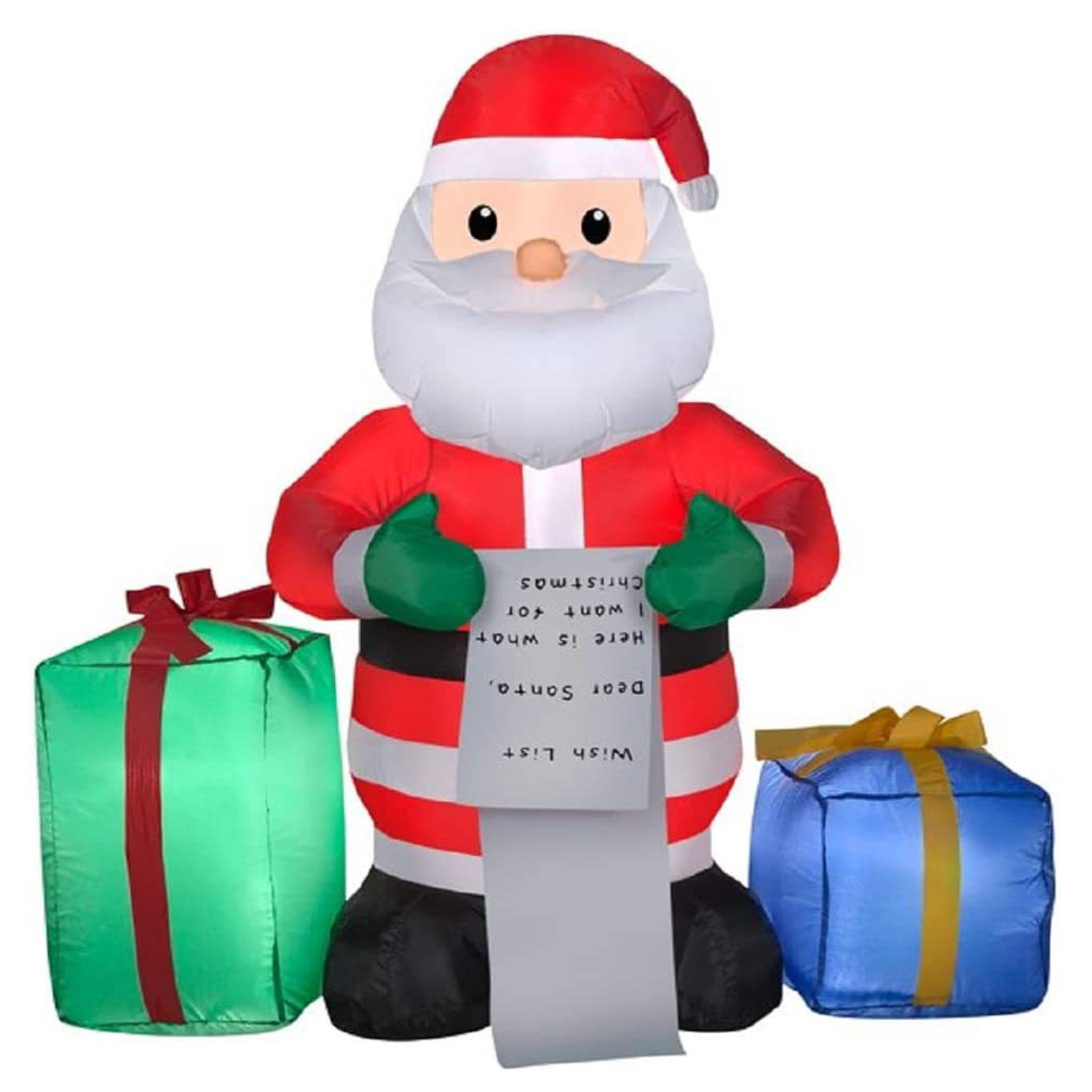 充气圣诞老人 节日LED发光圣诞老人气模装饰摆件 庭院布置
