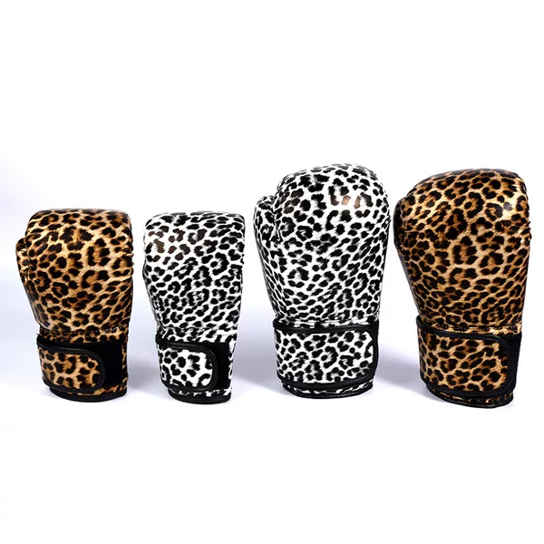Leopard Print Boxing Gloves, Sparring Gloves, Training Gloves, Fighting and Fitness-Specific Breathable and Durable Gloves, Customizable with Your Own Design