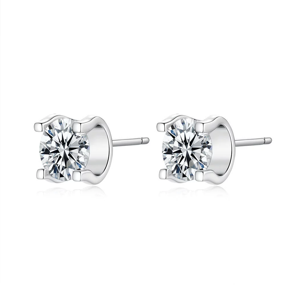 Earrings, simple and elegant design, Birthday gift, silver 925 sample