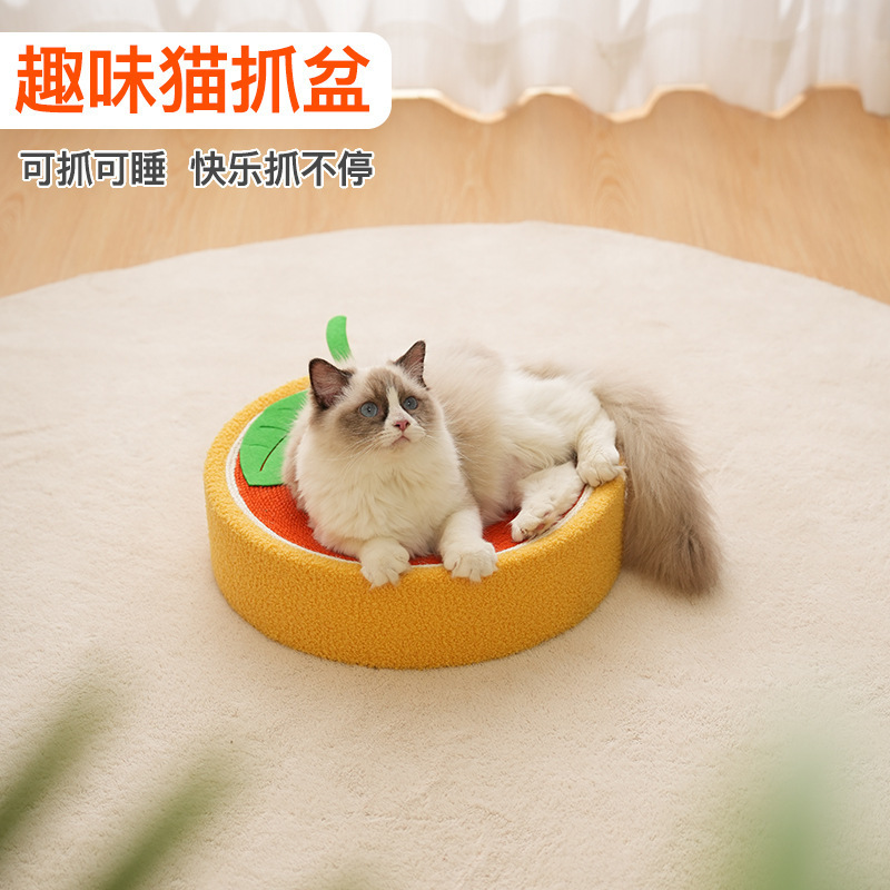 Placa de agarre para gatos de sisal, resistente al desgaste y sin caspa, placa de garra de gato redonda, dispositivo de pulido de garra, lavabo para gatos integrado resistente al agarre, juguete para gatos