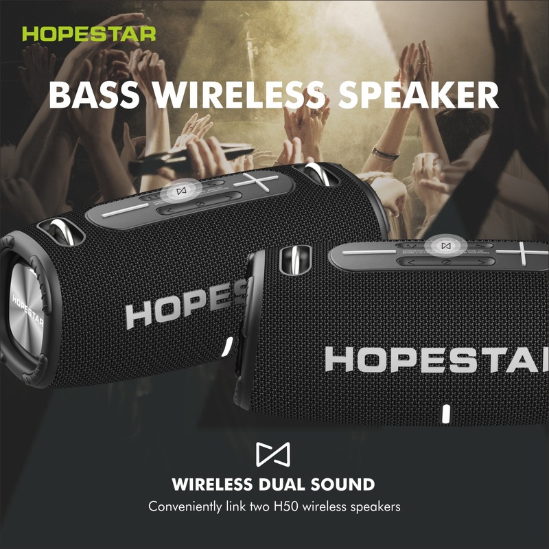 HOPESTAR 新しい H50 ワイヤレス Bluetooth スピーカー屋外ポータブル防水ストラップ TWS カード FM Bluetooth スピーカー|undefined