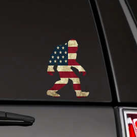 趣味贴纸  人猿国旗后窗玻璃车贴贴画单色防水汽车车身车用