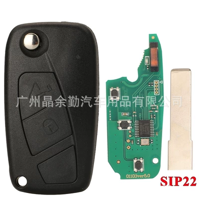 For Fiat Iveco Lancia Peugeot Citroen ID46 van folding key remote control 433Mhz (Car Keys) - 2-key-sip22-key