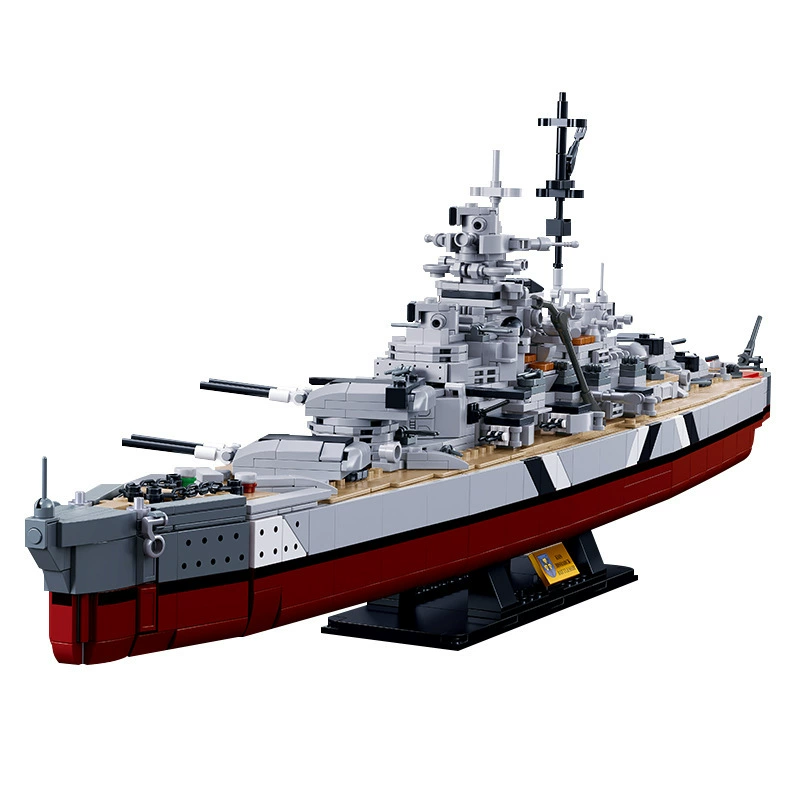 Xiaolu Ban Плашка совместимый lego-игрушка мальчик-головоломка-assembly World War II Bismarck военная модель