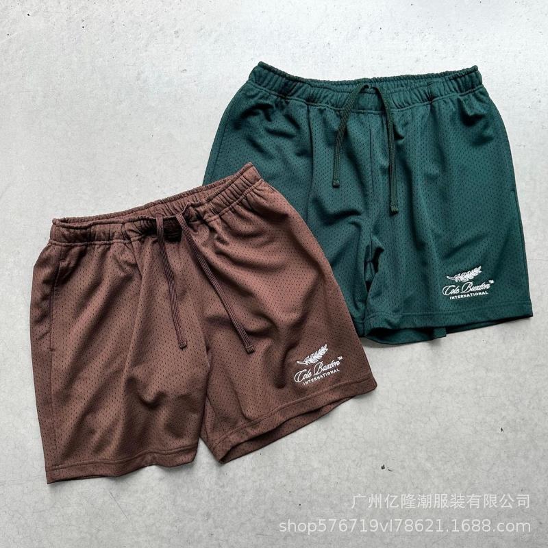CB cross-border fashion brand niche letter slogan logo embroidered mesh thin shorts sports casual cropped pants fashion CB cross-border fashion brand niche letter slogan logo embroidered mesh thin shorts sports casual cropped pants fashion