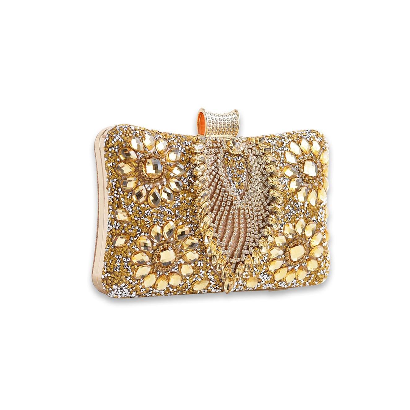 2025 New Luxury Diamond-Encrusted Cheongsam Clutch Bag, Rhinestone Evening Bag For Formal Gowns With Chain Strap - Thumbnail 8